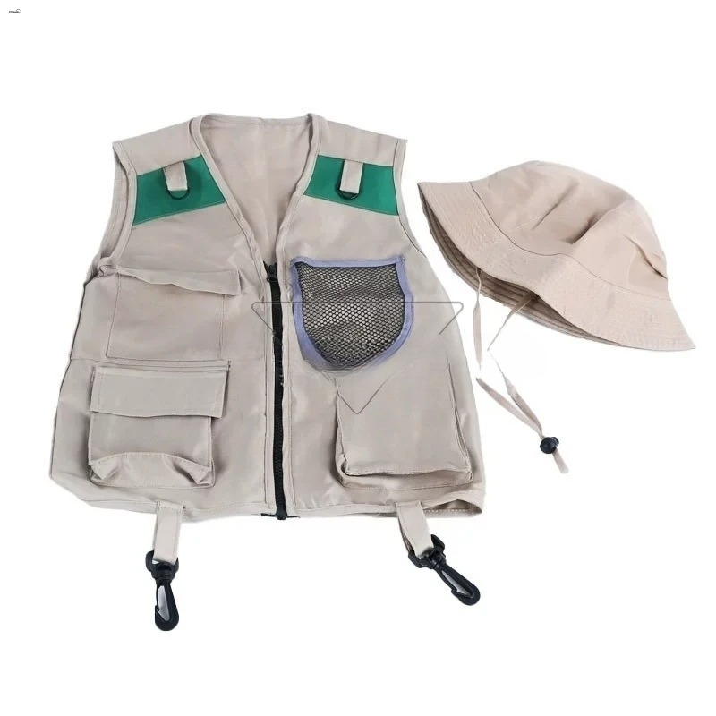 Outdoor Adventure Kit For Boys - Chaleco y Sombrero de Explorador para