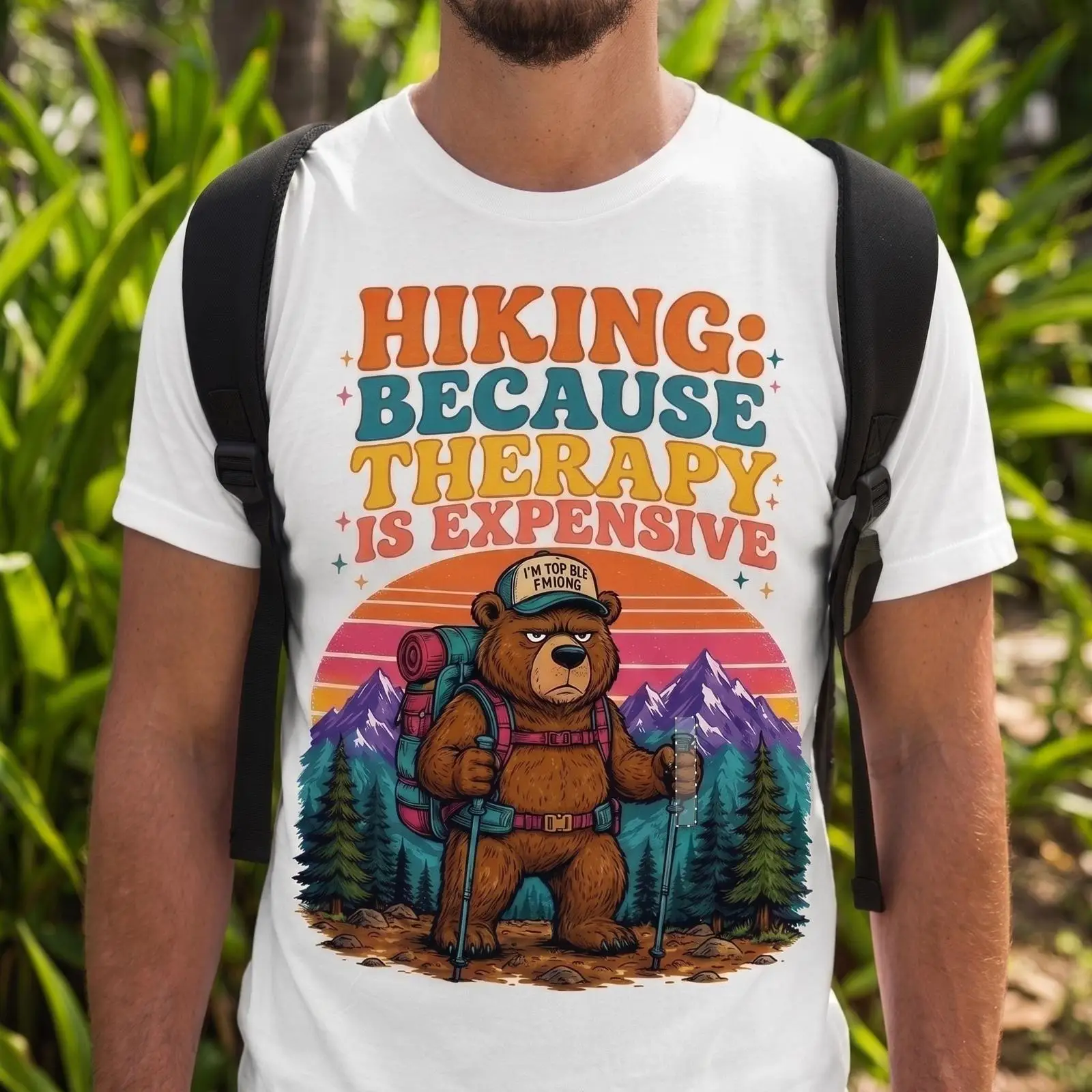 Outdoor Adventure Therapy - Camiseta de Oso Sarcastico para Senderismo,