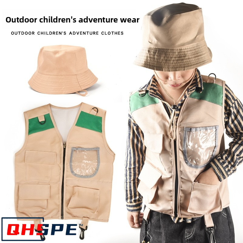 Outdoor Adventure Kit For Boys - Chaleco y sombrero de explorador para