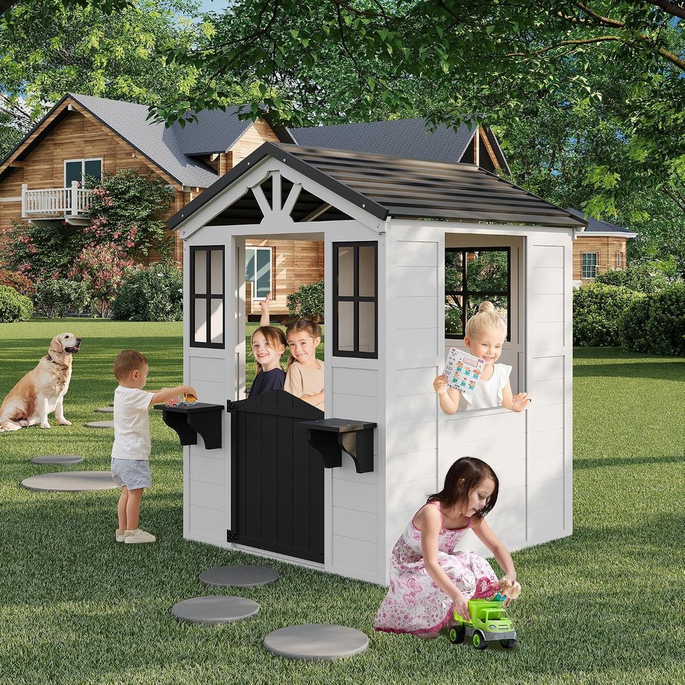Casita de juegos de madera Gar - Outdoor Adventure For Toddlers reseña y precio