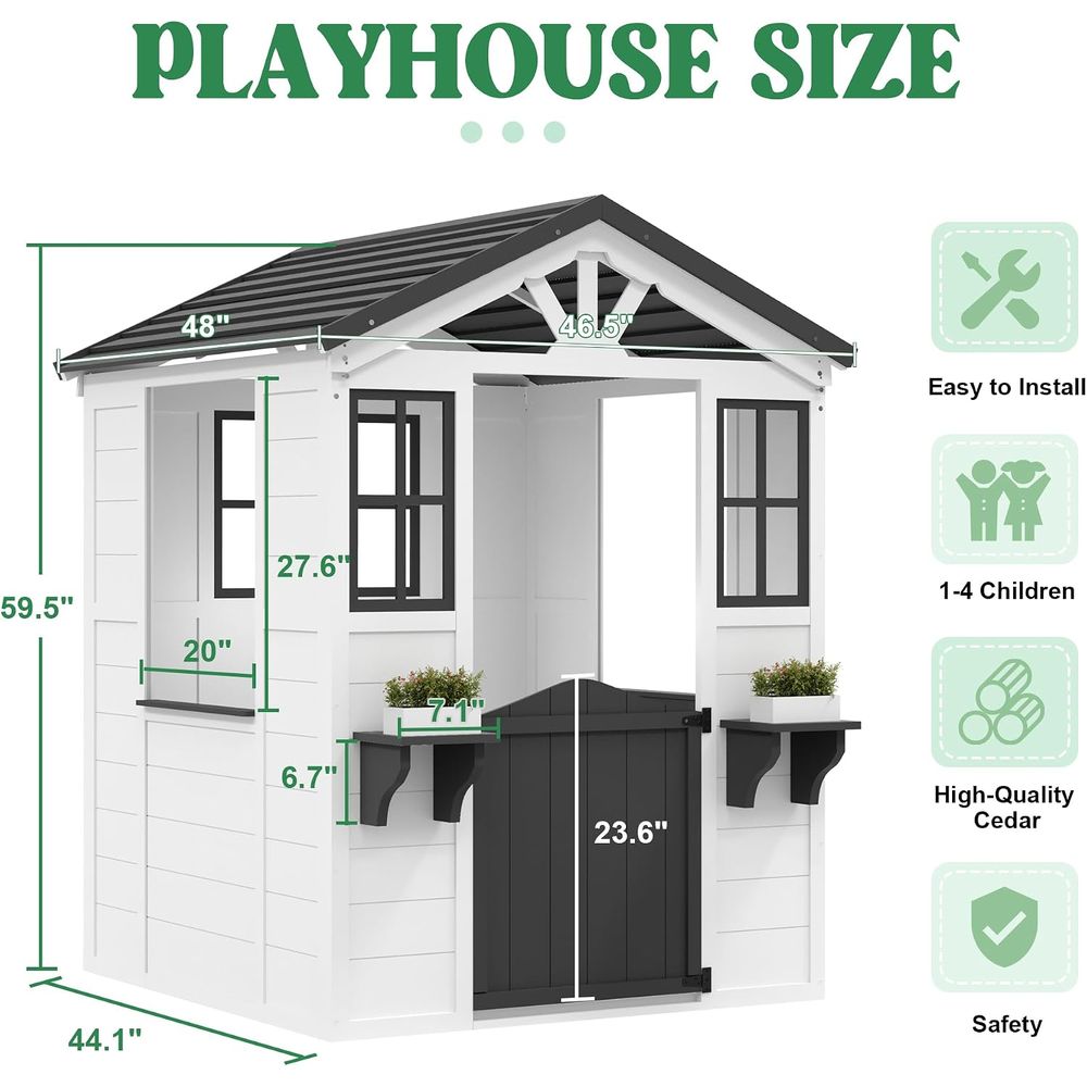 Casita de juegos de madera Gar - Outdoor Adventure For Toddlers reseña y precio